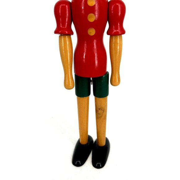 Wooden Pinocchio with Movable Joints Posable Head And Hips Rotate 12" - Picture 4 of 10